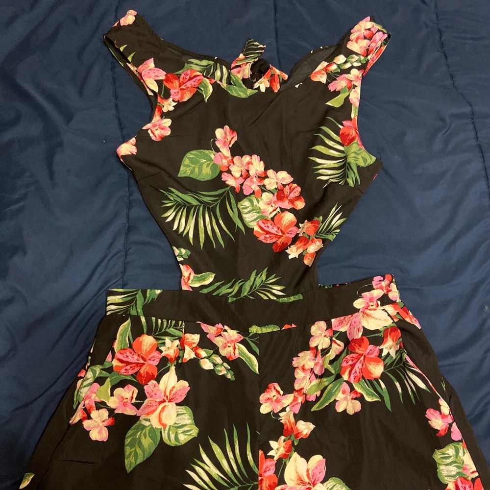 Wide Leg Floral Jumpsuit